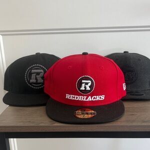 Trio of New Era 59FIFTY Ottawa Redblacks Caps